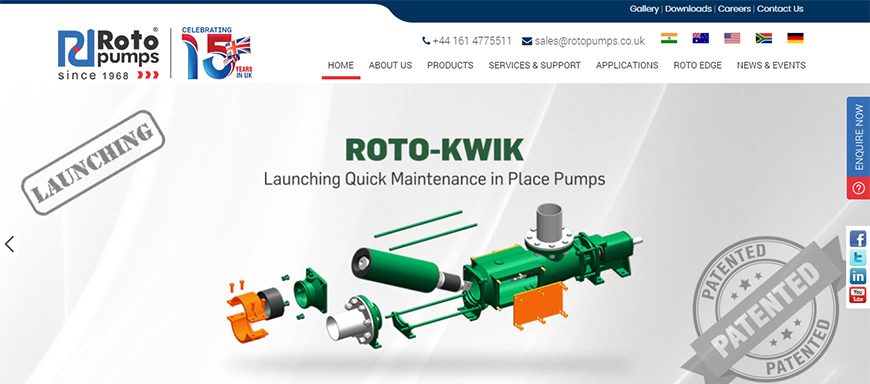 Roto Pumps launches its UK Website | Roto Pumps